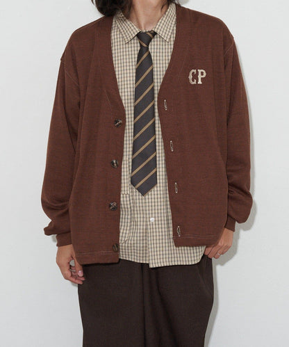 CP標誌縫線開衫