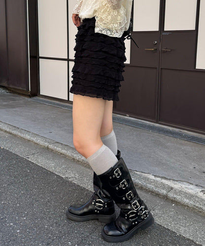 層疊荷葉邊短褲