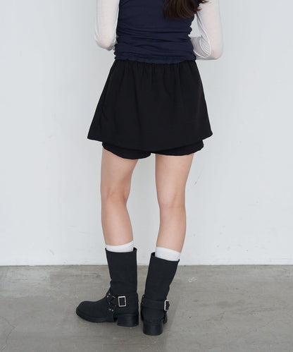 【RAY CASSIN】開衩疊穿半身裙褲