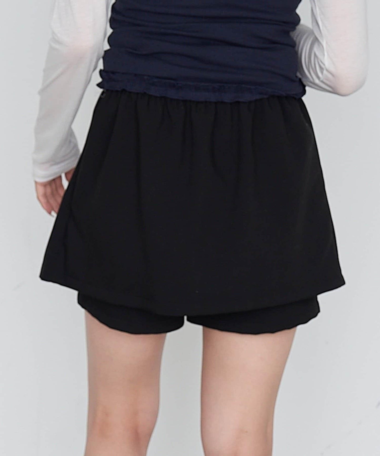 【RAY CASSIN】開衩疊穿半身裙褲