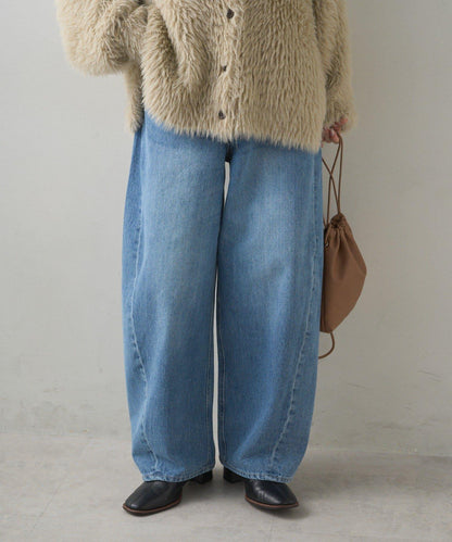 錐形牛仔3D立體剪裁牛仔褲