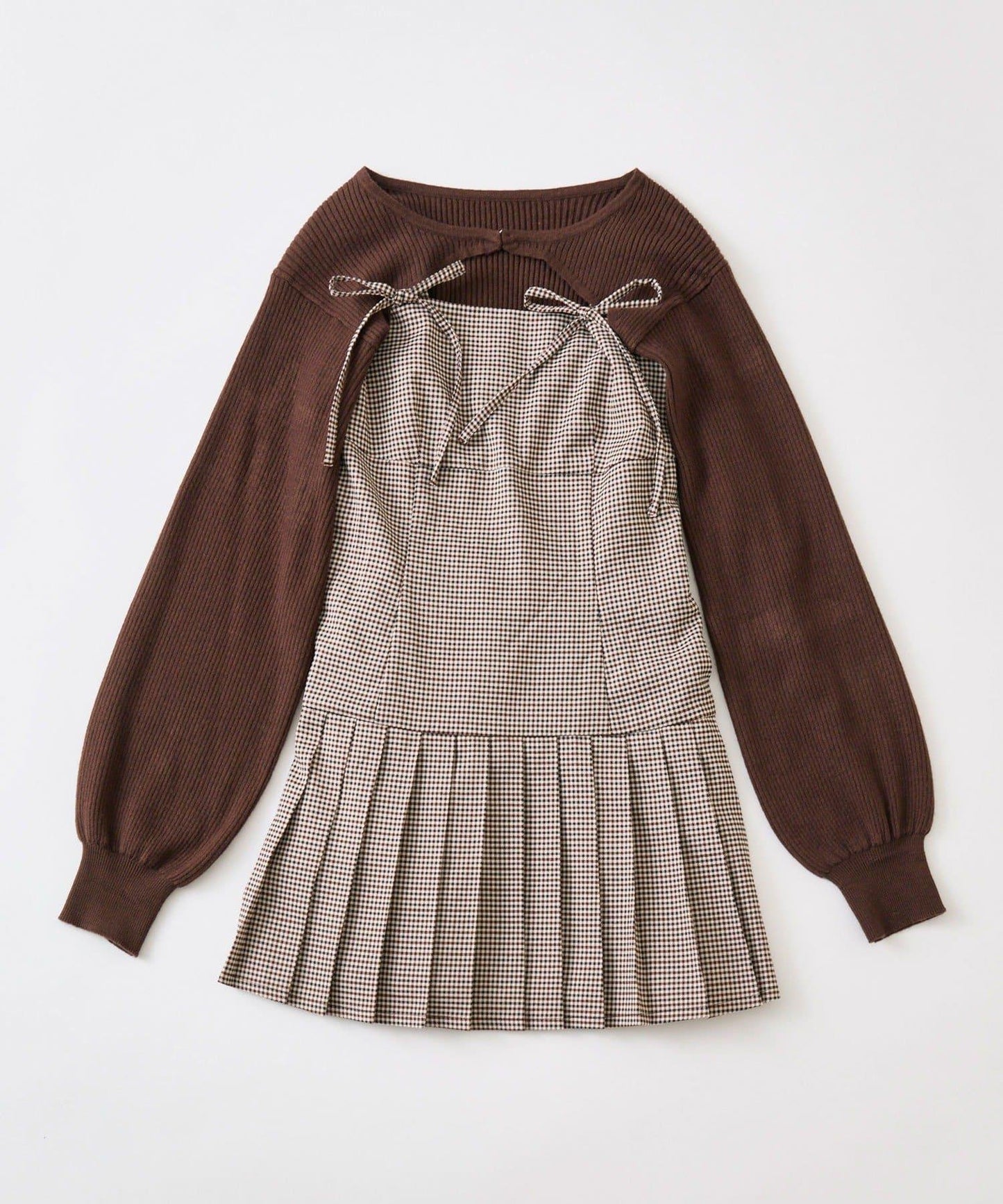 開衫套裝蝴蝶結吊帶連衣裙