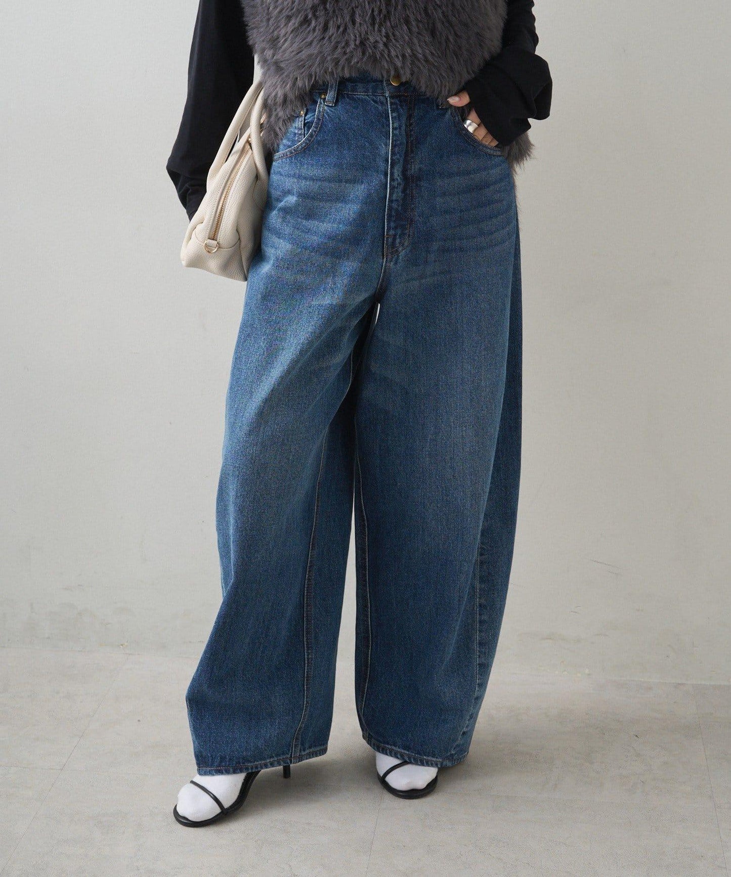 錐形牛仔3D立體剪裁牛仔褲