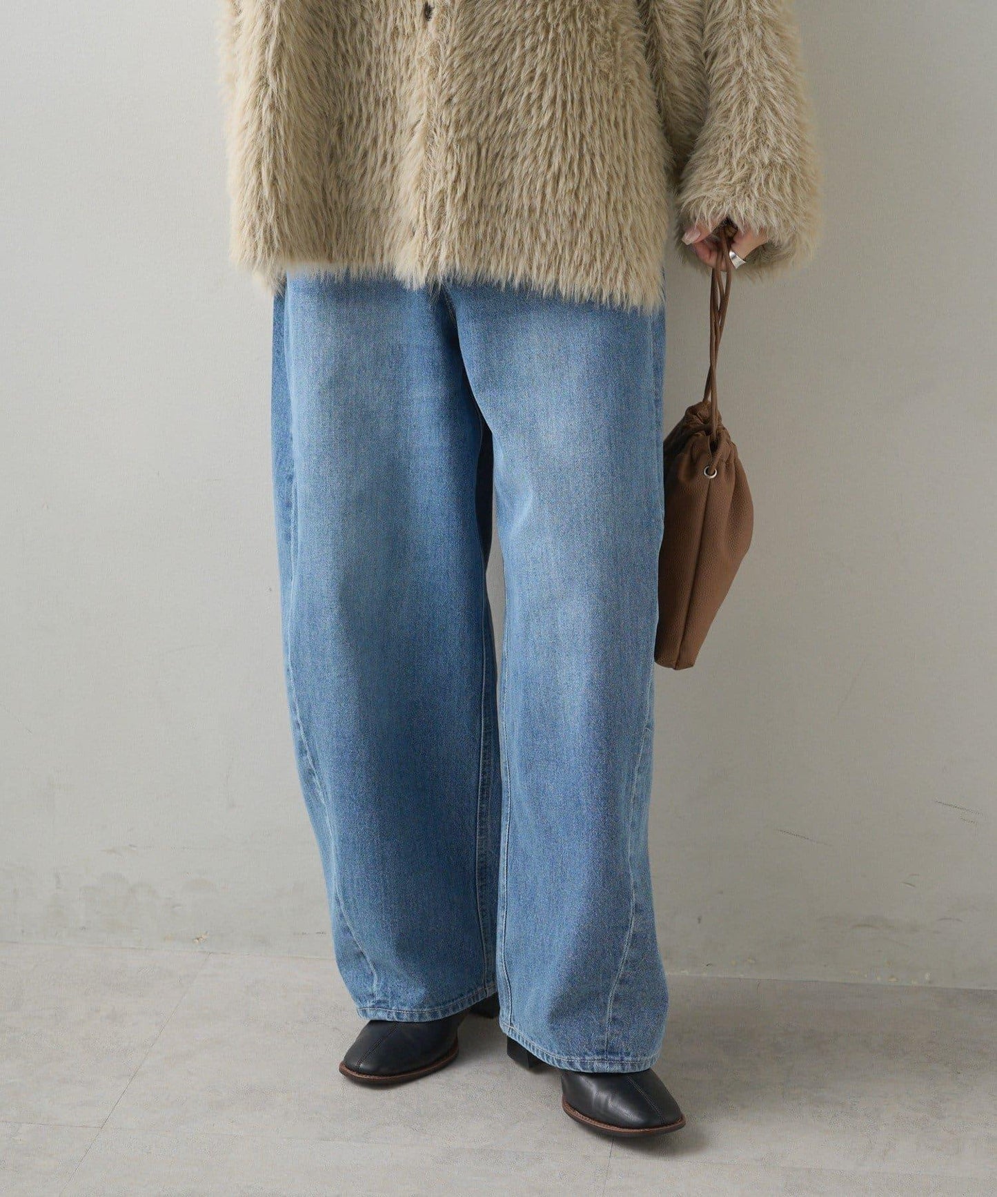 錐形牛仔3D立體剪裁牛仔褲