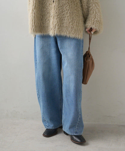 錐形牛仔3D立體剪裁牛仔褲