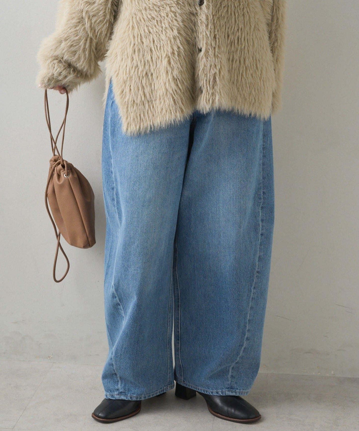 錐形牛仔3D立體剪裁牛仔褲