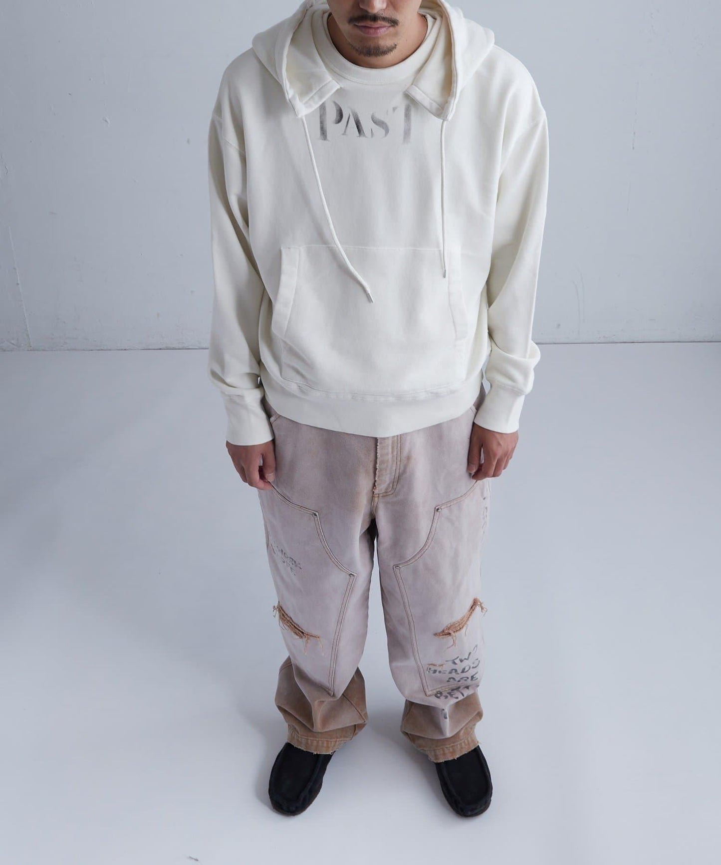 FromVintage 塗鴉鴨子雙膝褲