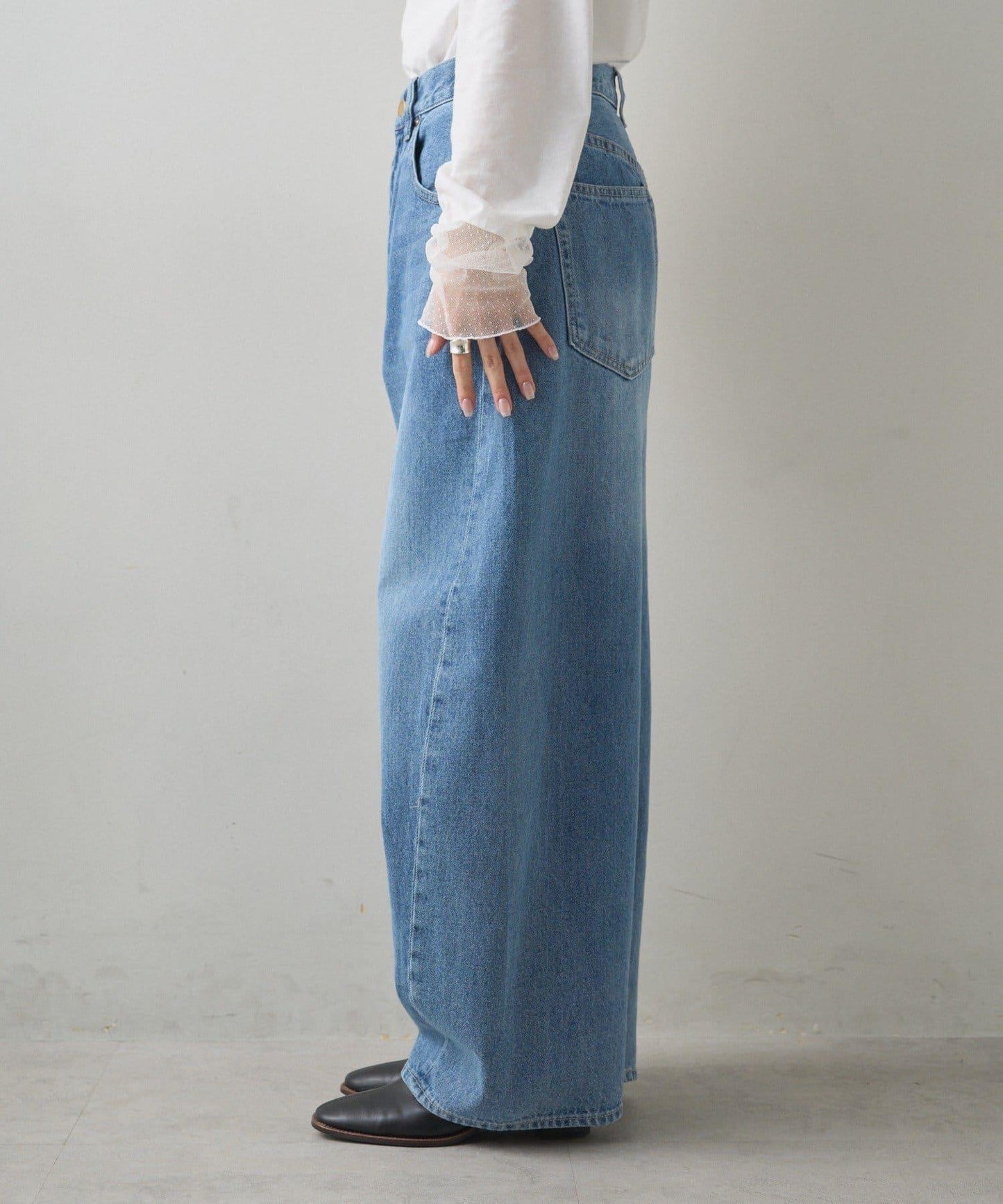 錐形牛仔3D立體剪裁牛仔褲