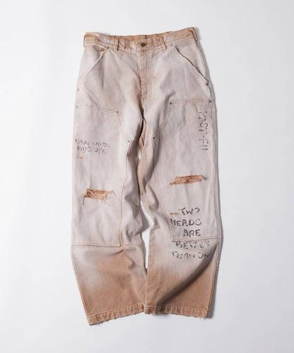 FromVintage 塗鴉鴨子雙膝褲