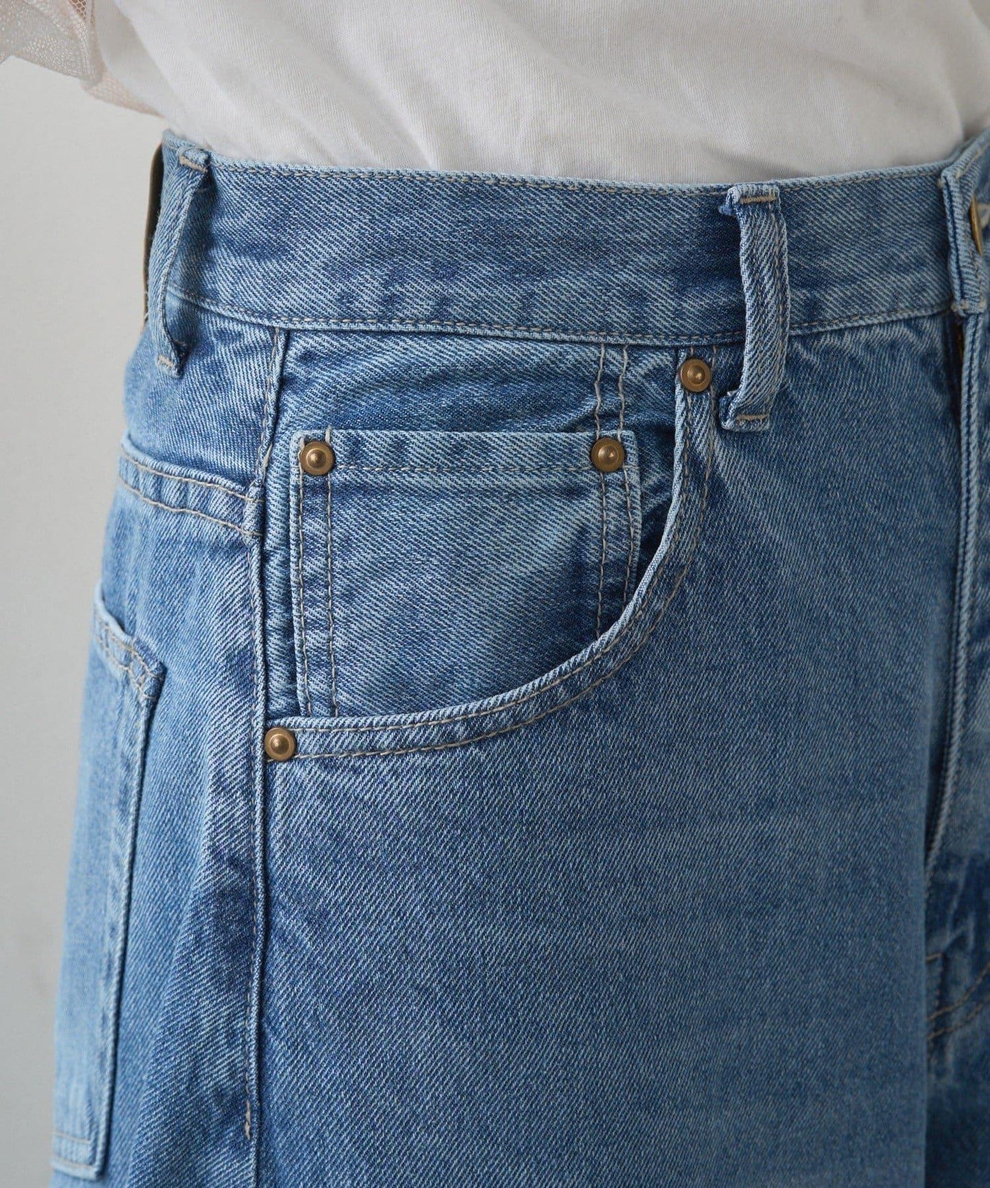 錐形牛仔3D立體剪裁牛仔褲