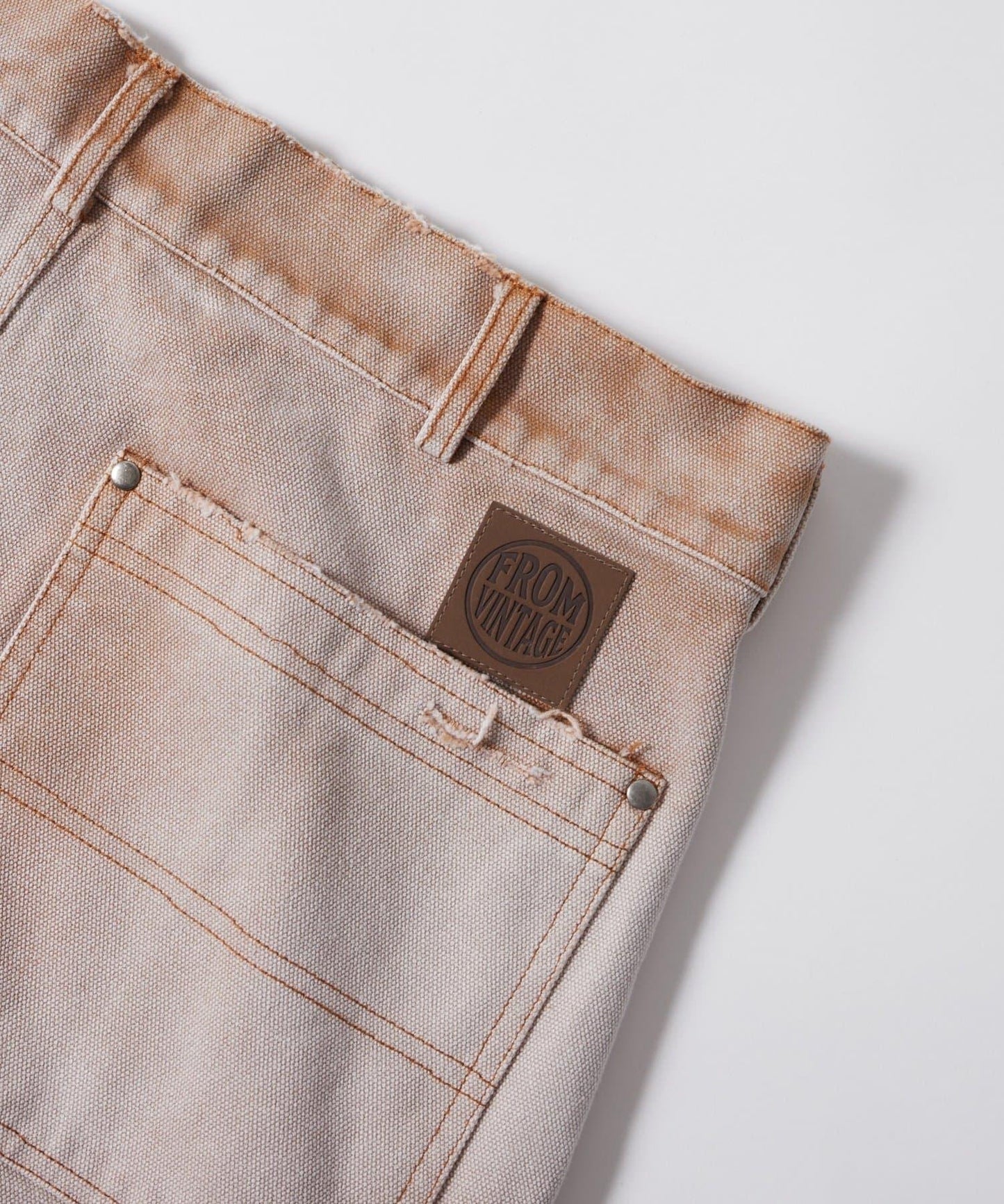 FromVintage 塗鴉鴨子雙膝褲