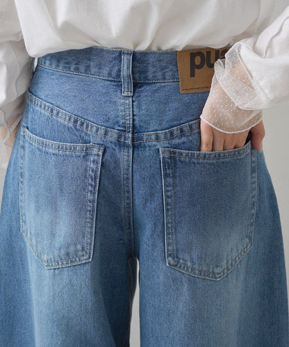 錐形牛仔3D立體剪裁牛仔褲