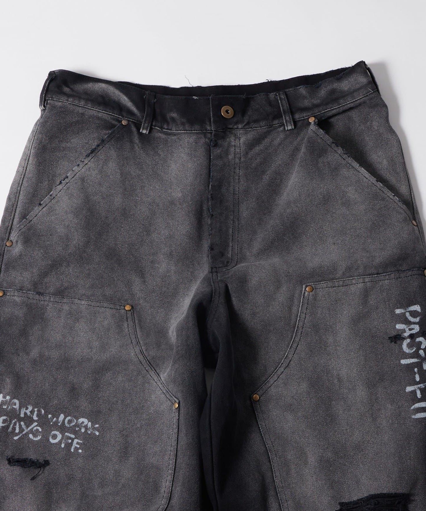 FromVintage 塗鴉鴨子雙膝褲