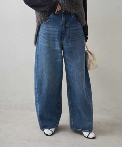 錐形牛仔3D立體剪裁牛仔褲