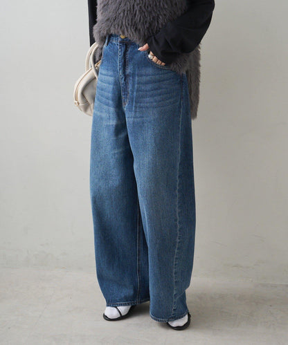 錐形牛仔3D立體剪裁牛仔褲