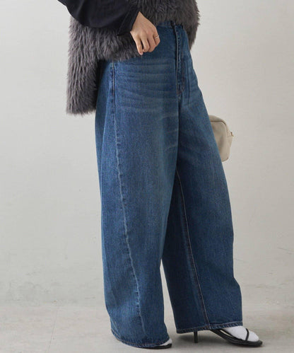 錐形牛仔3D立體剪裁牛仔褲