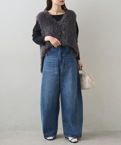 錐形牛仔3D立體剪裁牛仔褲