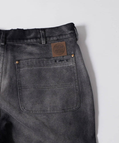 FromVintage 塗鴉鴨子雙膝褲