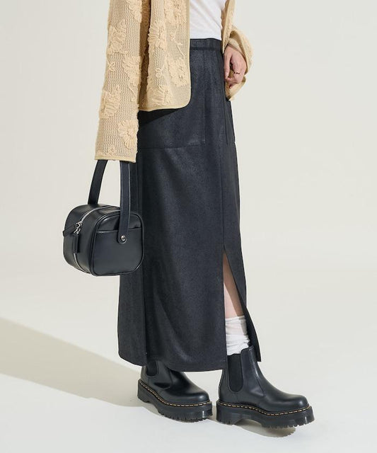 仿皮瑞典風半身裙