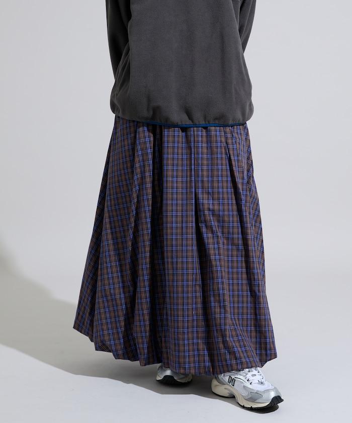 格紋泡泡裙