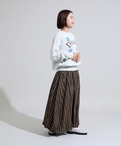 格紋泡泡裙
