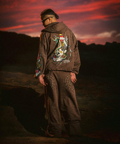 FR(13)NDS × Ed Hardy 聯名 雙膝設計 衛褲