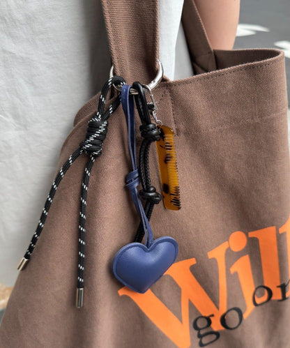 愛心皮革鑰匙掛件