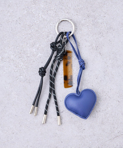 愛心皮革鑰匙掛件