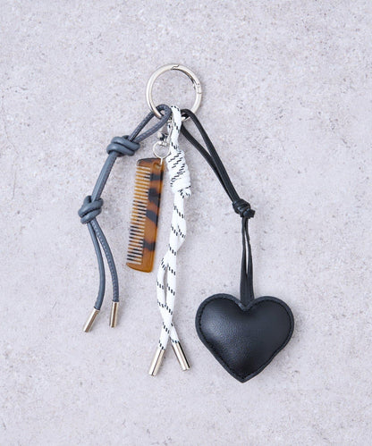 愛心皮革鑰匙掛件