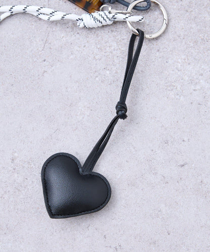 愛心皮革鑰匙掛件