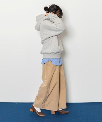 加絨混色拉鍊連帽衛衣