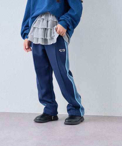 【KIDS】【FOX×TYPY】彈力針織拼接運動長褲