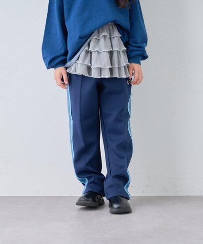 【KIDS】【FOX×TYPY】彈力針織拼接運動長褲