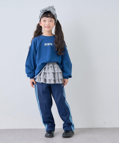 【KIDS】【FOX×TYPY】彈力針織拼接運動長褲