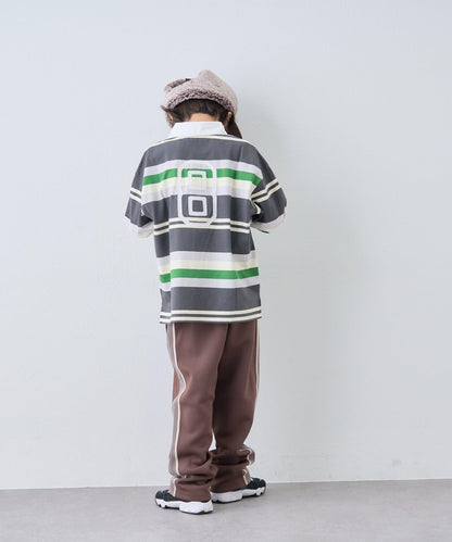 【KIDS】【FOX×TYPY】彈力針織拼接運動長褲