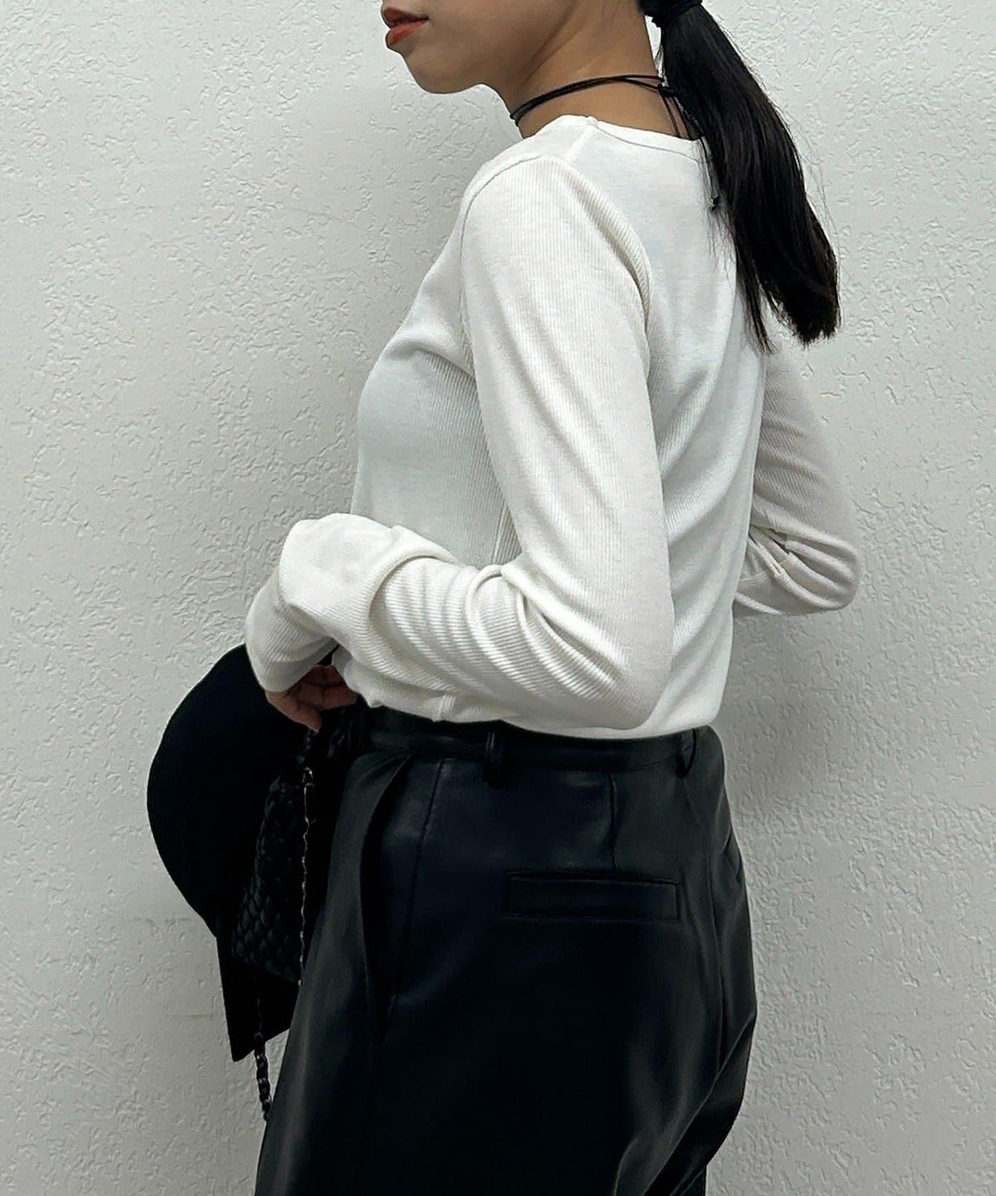 基礎羅紋長袖T恤