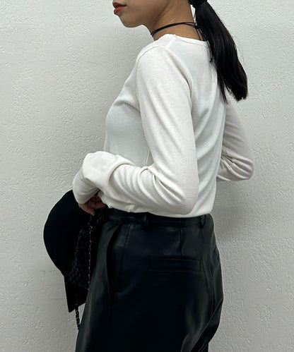 基礎羅紋長袖T恤