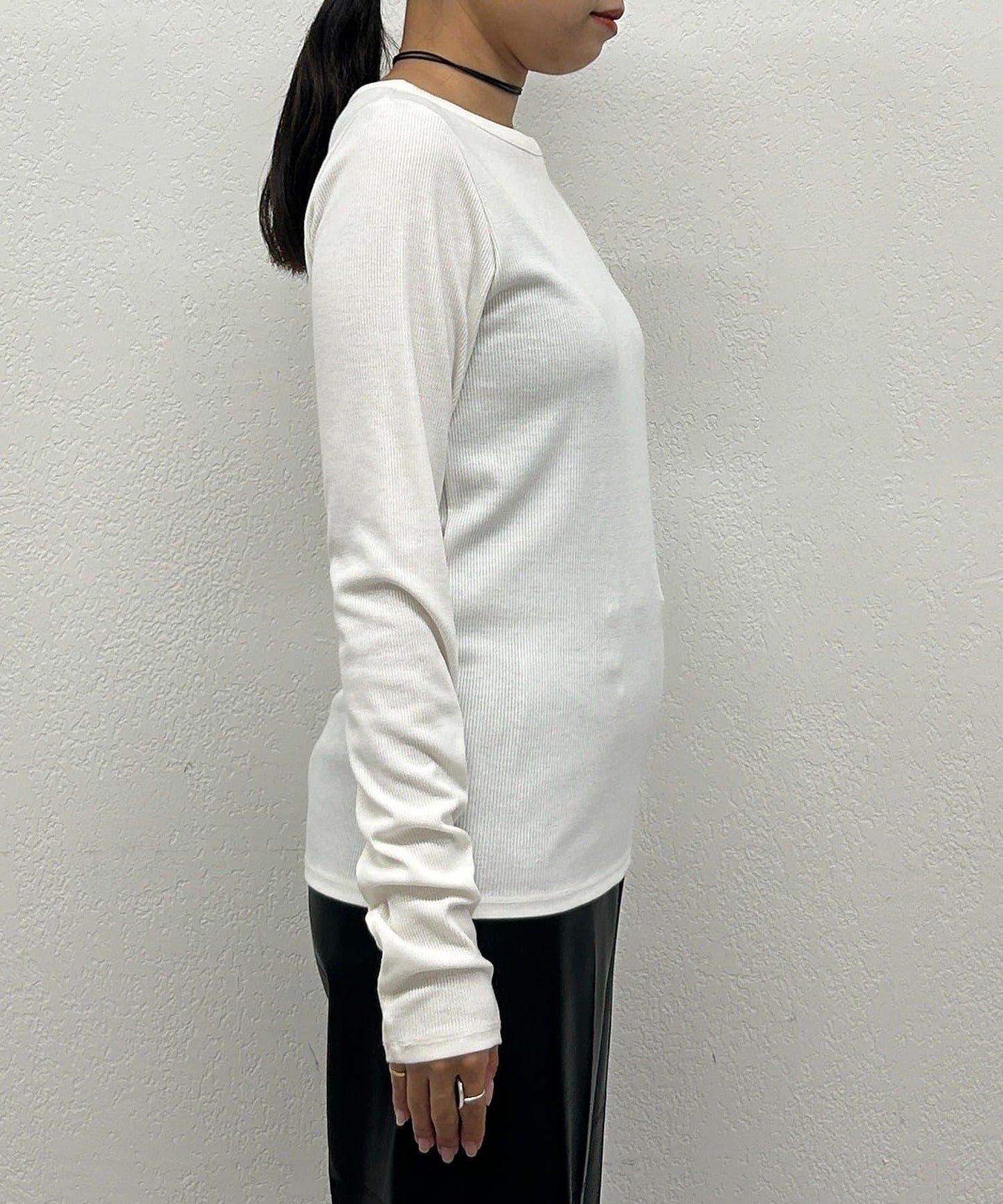 基礎羅紋長袖T恤