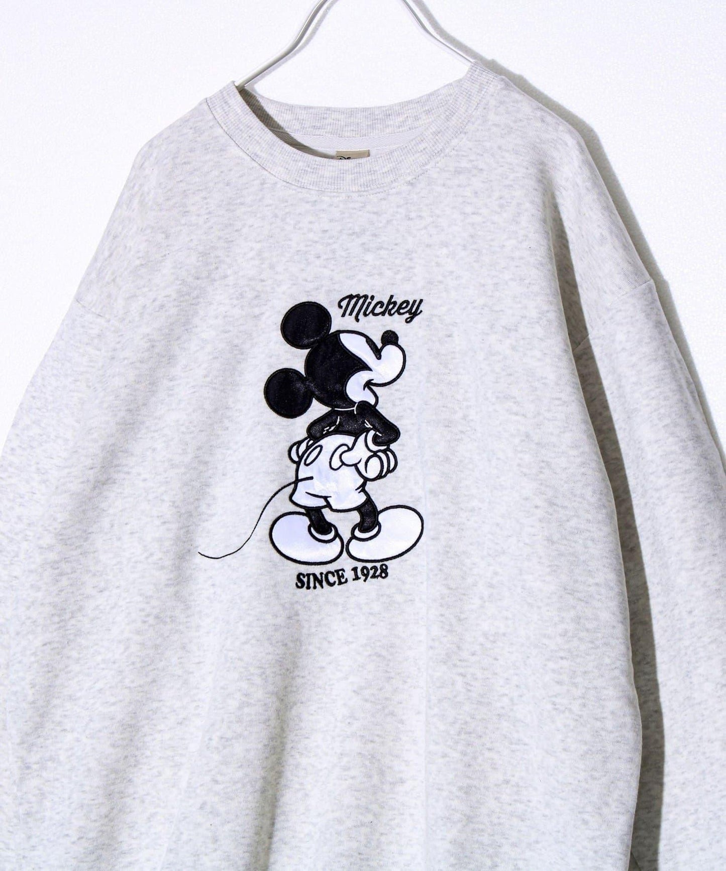 【米奇】UNISEX 貼布繡&植絨&橫向刺繡 加絨衛衣
