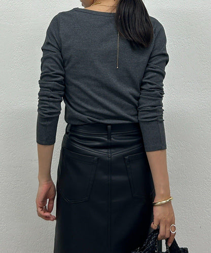 基礎羅紋長袖T恤