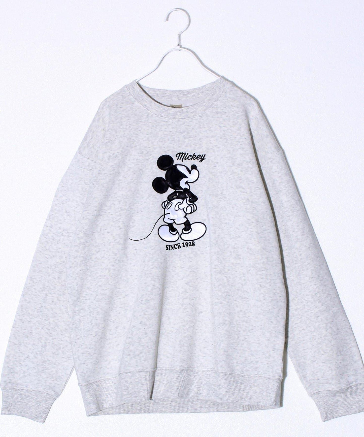 【米奇】UNISEX 貼布繡&植絨&橫向刺繡 加絨衛衣