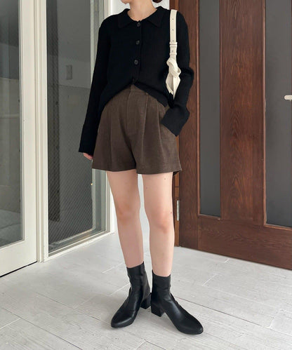 桃皮絨短褲