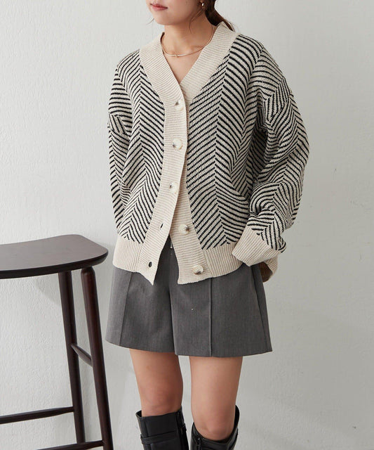 平價系列♡【RMAF】提花針織開衫