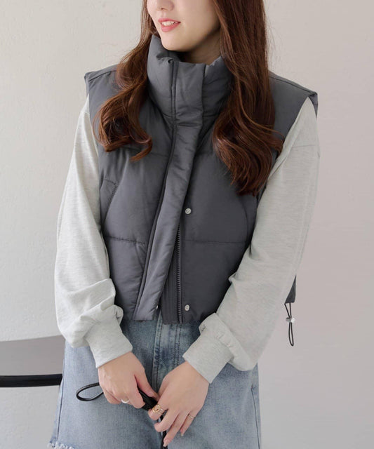 平價系列♡【RMAF】下襬抽繩加棉馬甲