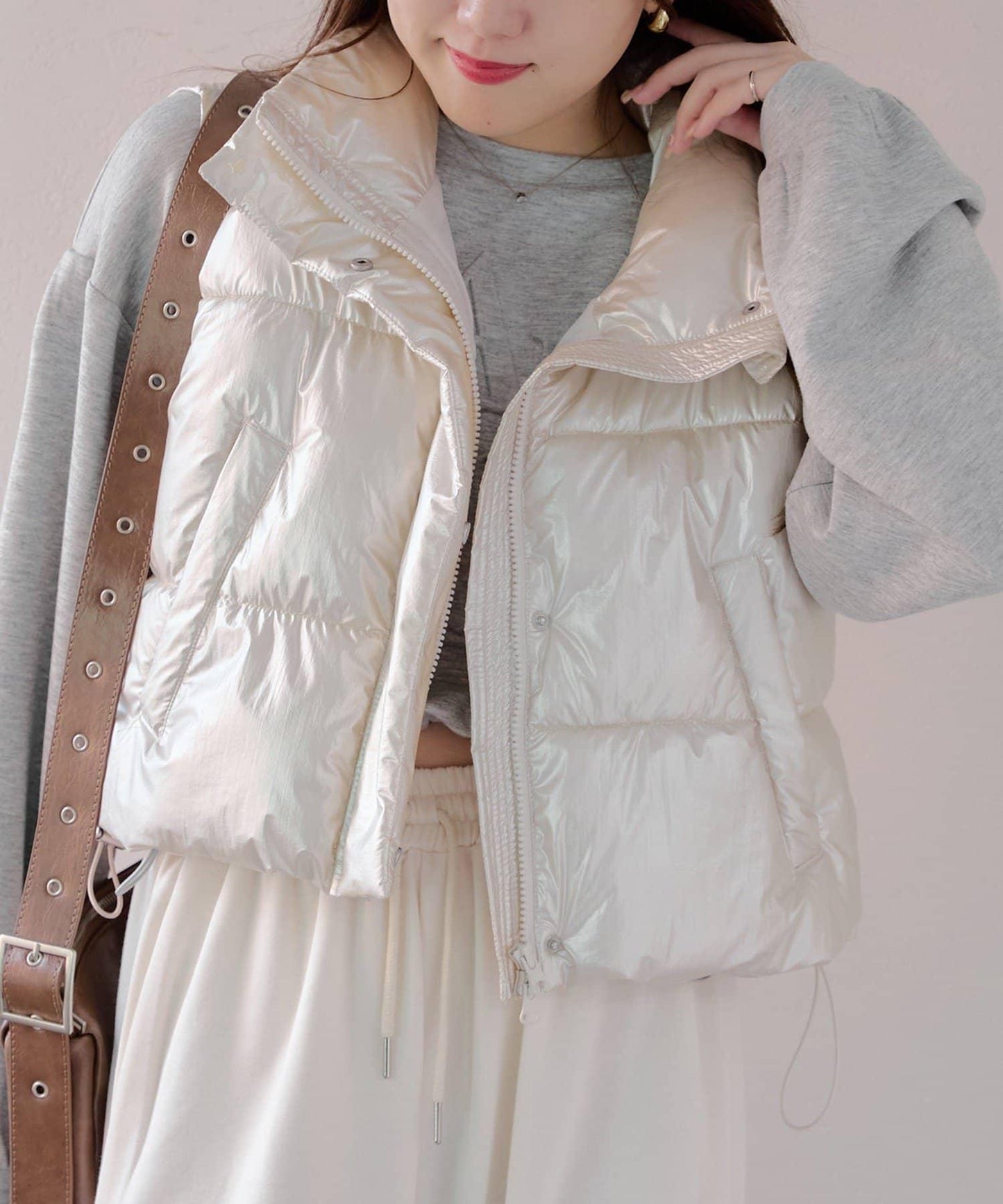 平價系列♡【RMAF】下襬抽繩加棉馬甲