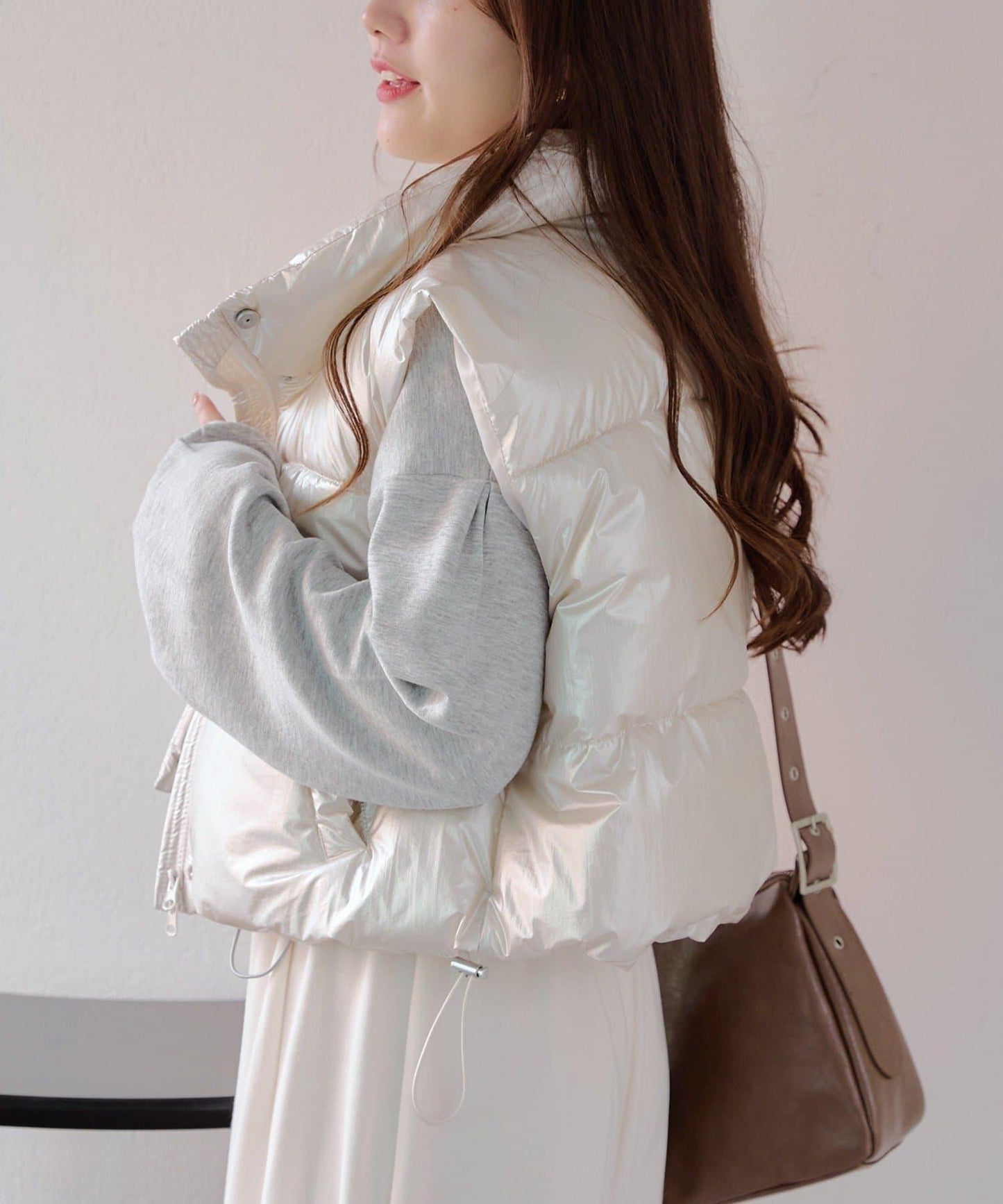 平價系列♡【RMAF】下襬抽繩加棉馬甲