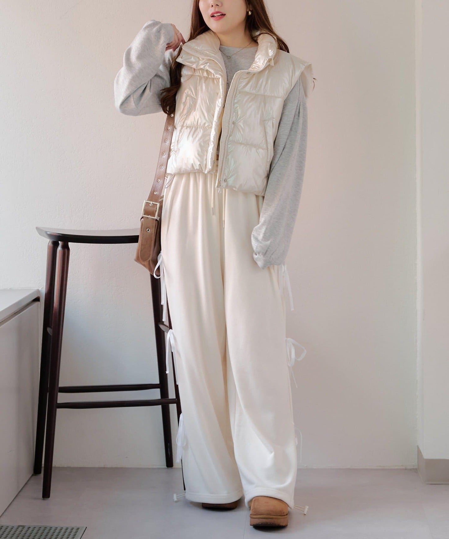 平價系列♡【RMAF】下襬抽繩加棉馬甲