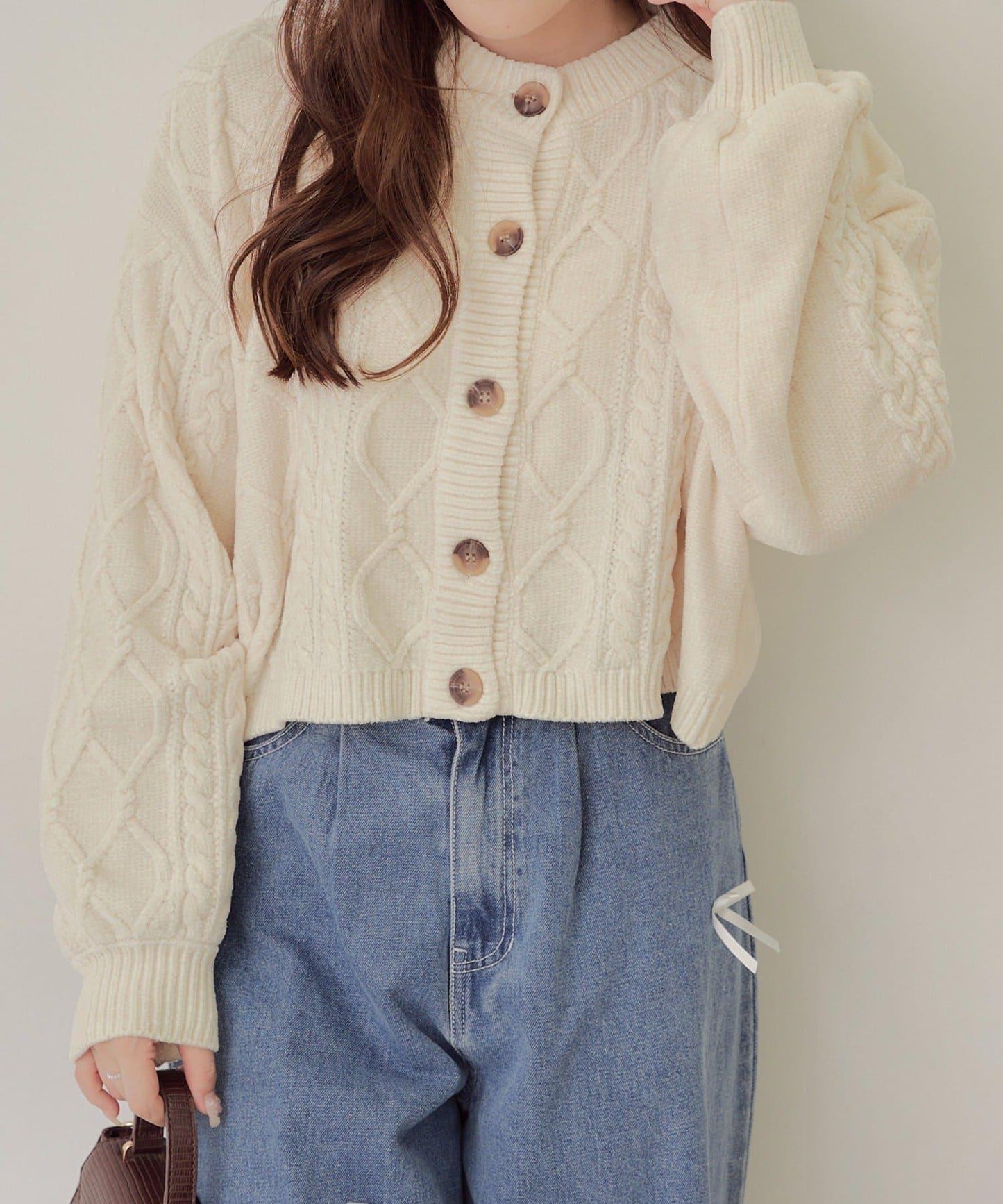 平價系列♡【RMAF】兩用毛絨麻花針織衫