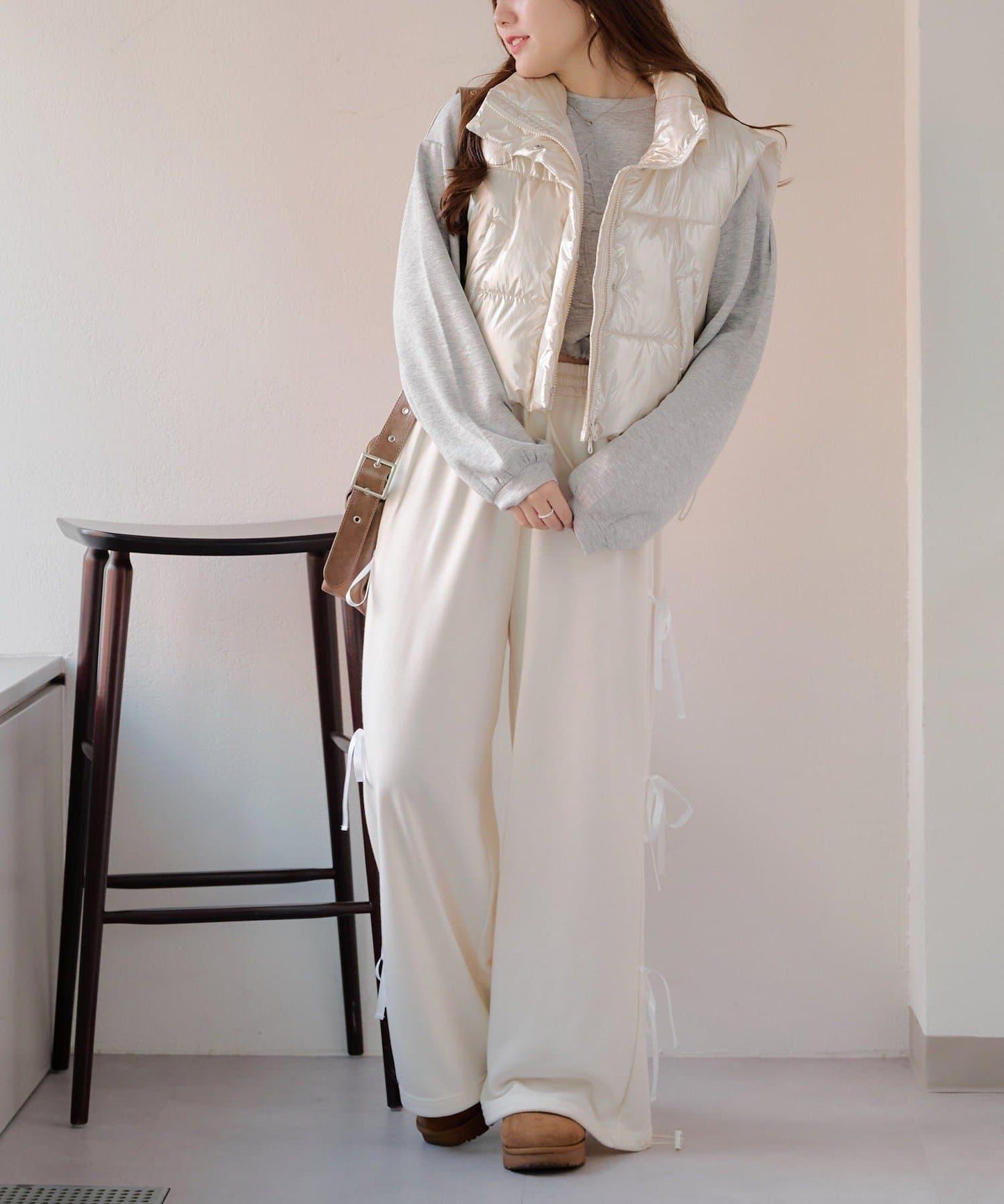 平價系列♡【RMAF】下襬抽繩加棉馬甲