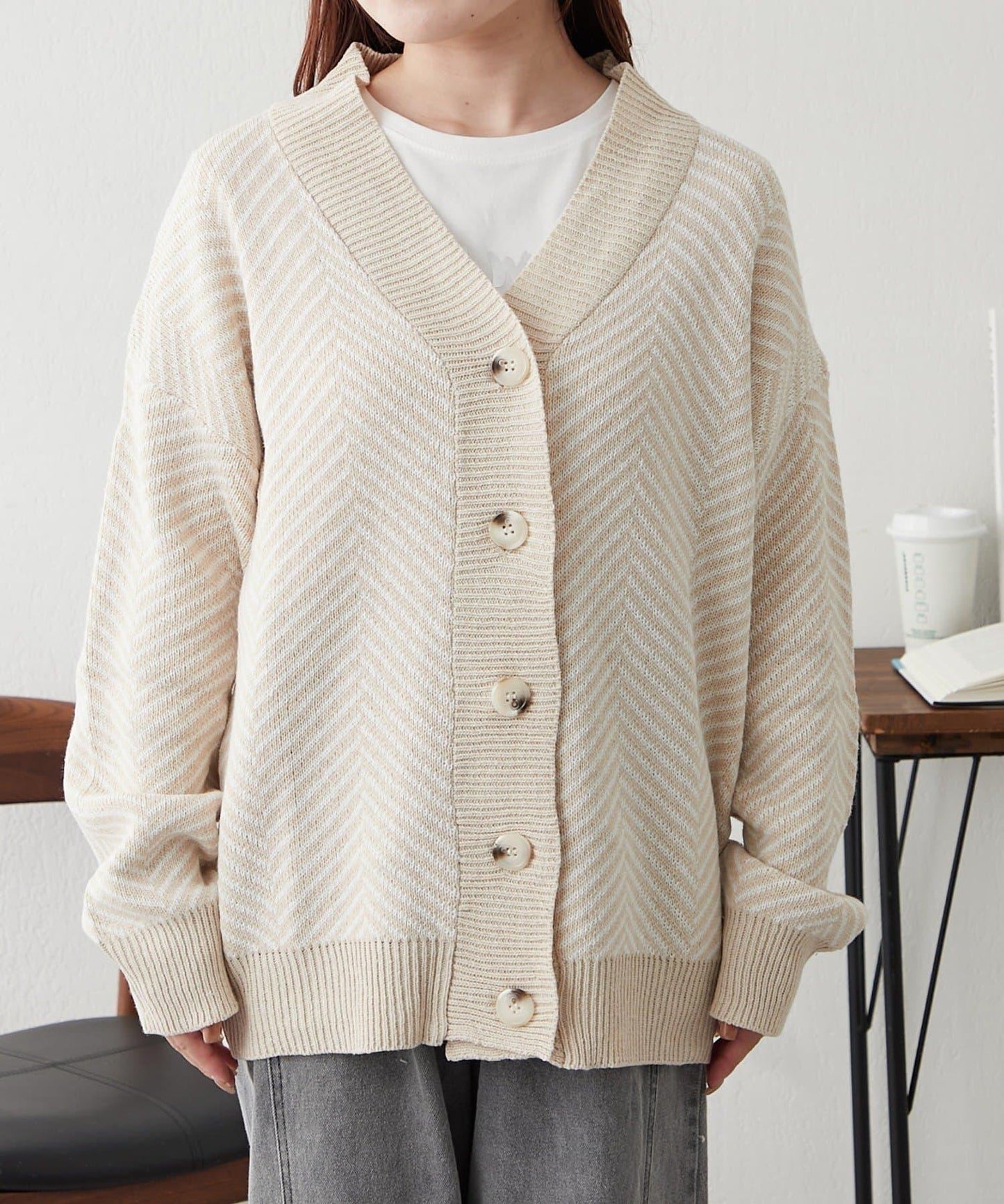 平價系列♡【RMAF】提花針織開衫